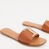 Asos Design Leather Flat Slippers