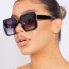 PrettyLittleThing Oversized Square Cut Out Sunglasses