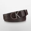 Calvin Klein Logo buckle leather belt