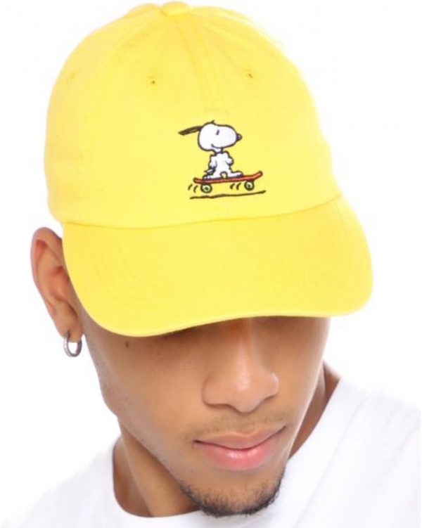 FashionNova Skatin' Snoopy Dad Hat - Yellow